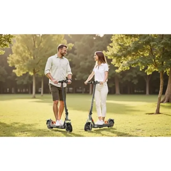 Aotos C2A 12.5 Miles and 15.5mph Front Suspension Electric Scooter - Yellow image {4}