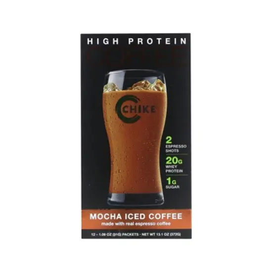 Chike Nutrition High Protein Iced Coffee, Mocha, 12 Packets, 1.09 oz (31 g) Each image {3}