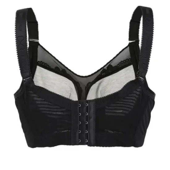 Allegra K Women Lace Front Full Coverage Push Up Non-Padded Underwire Cami Bra Lingerie image {1}