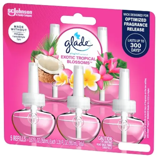 Glade PlugIns Scented Oil Air Freshener Refills - Exotic Tropical Blossoms - 3.35oz/5pk image {14}
