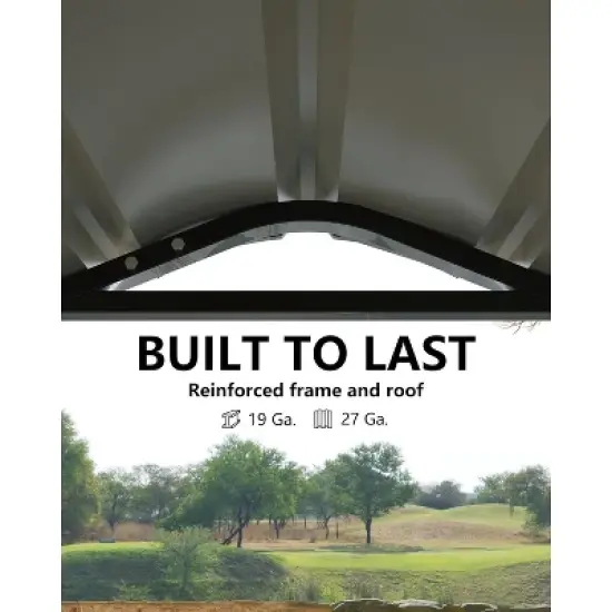 Metal Carport, Reinforced Frame and Steel Roof for All-Weather Use, Permanent Shelter for Bass Boats, Full-Sized Pickup Trucks, and Tractors image {6}