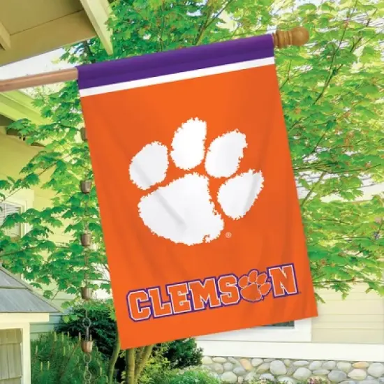 Briarwood Lane Clemson Tigers House Flag NCAA Licensed 28" x 40" image {2}