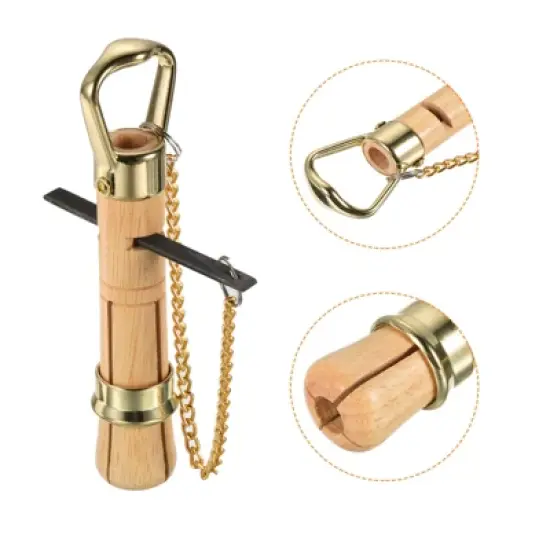 Unique Bargains Pool Cue Tip Clamp Wooden Billiard Cue Stick Tip Repair Tool Accessory for Repairing Snooker Cue Tips Gold image {2}