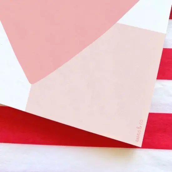 Pink Heart 6" x 6" Square Love Notepad by Ramus & Co (100 Heavyweight Tear-Off Sheets) image {2}