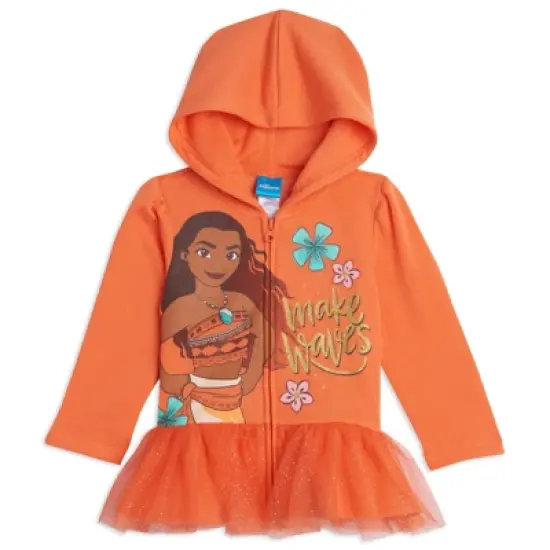 Disney Princess Moana Cindrella Ariel Belle Zip Up Hoodie Infant image {9}