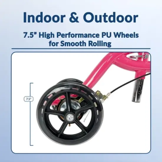 KneeRover Steerable Knee Scooter Pink image {8}