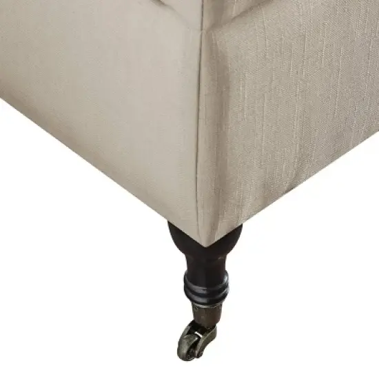 Collette Tufted Bench with Storage Butter Cream - Adore Decor image {6}