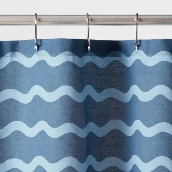 Wave Kids' Shower Curtain Blue - Pillowfort&trade; image {2}
