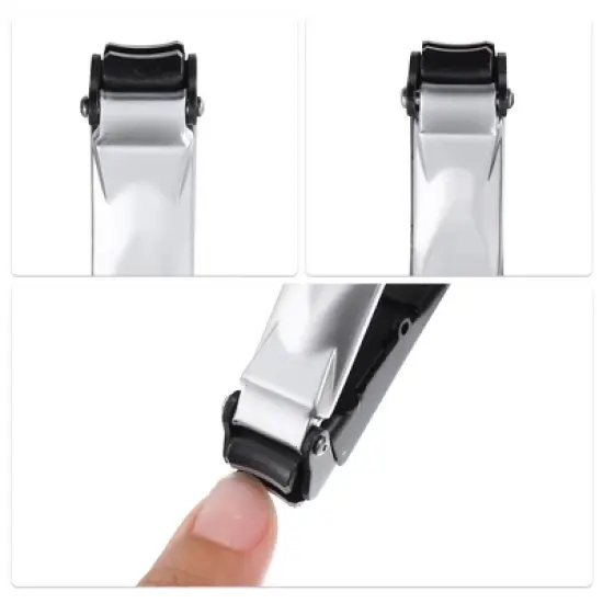 Unique Bargains Stainless Steel Nail Clippers Portable Nail Clipper Set for Nail Care 2 Pcs image {4}
