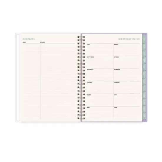 Blue Sky Brook Gossen Planner Notes 5.875"x8.625" Weekly/Monthly Wirebound 12 Month Purple Striped Undated image {7}