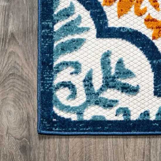 Lucena Modern Medallion High-Low Indoor/Outdoor Area Rug - JONATHAN Y  image {8}