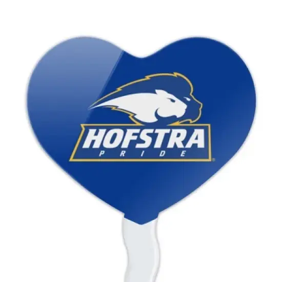 Hofstra University Lions Logo Heart Love Cupcake Picks Toppers Decoration Set of 6 image {1}