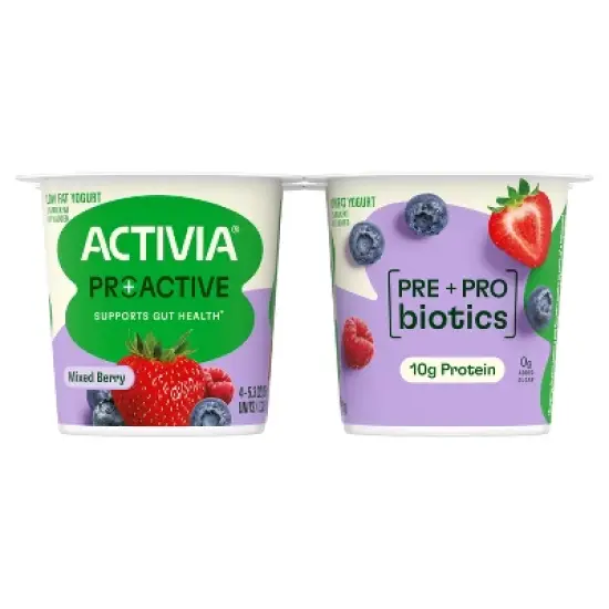 ACTIVIA Mixed Berry Probiotic Yogurt Cups - 21.2oz/4ct image {9}