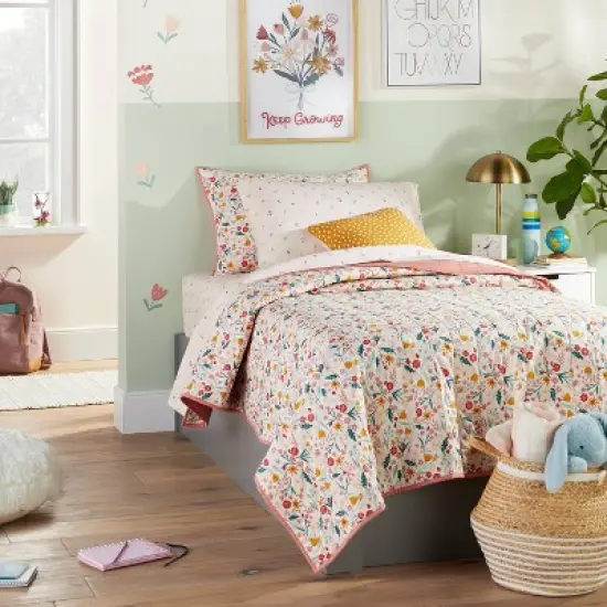 Floral Cotton Reversible Kids' Sham - Pillowfort&trade; image {5}