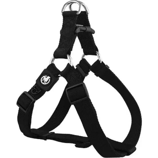 DDOXX Adjustable Nylon Step-in Dog Harness, Extra Small, Black image {4}