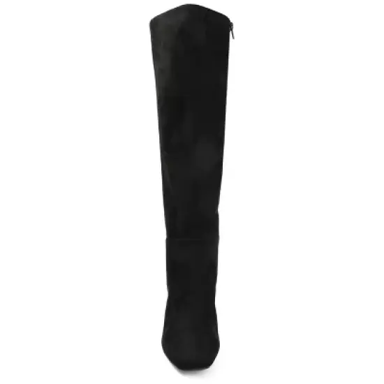 Journee Collection Womens Elisabeth Tru Comfort Foam Wide Calf Block Heel Knee High Boots image {5}