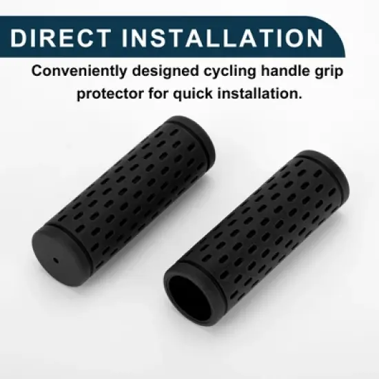 Unique Bargains Bike Handlebar Grips Covers 3.54" Black 1 Pair image {5}