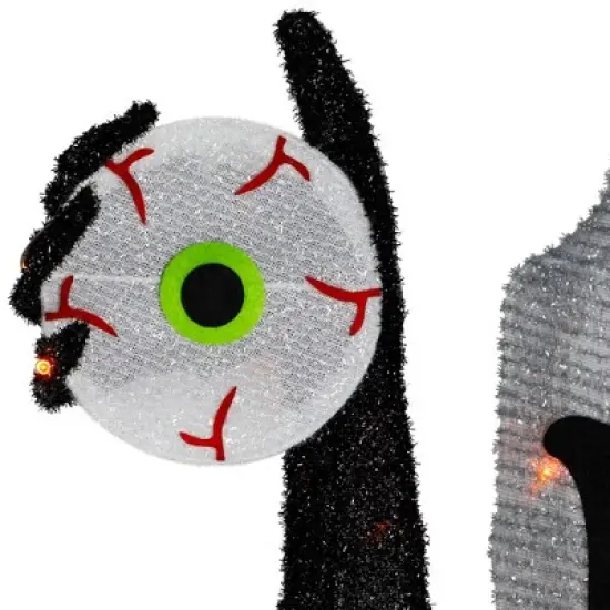 Northlight Lighted Tombstone Halloween Decoration - 31.5" - Black and Gray - Orange LED Lights image {4}