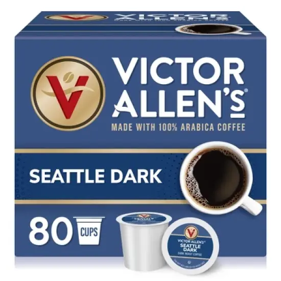 Victor Allen's Coffee Seattle Dark, Dark Roast, 80 Count, Single Serve Coffee Pods for Keurig K-Cup Brewers image {6}