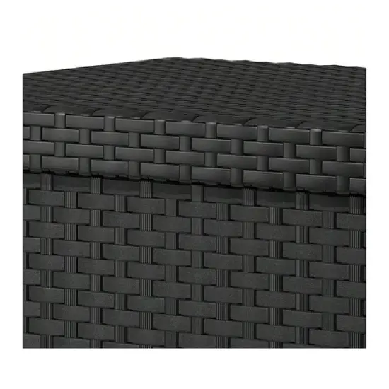 230 Gallon Rattan Wicker Deck Box Outdoor Storage Container Waterproof Garden Box image {5}