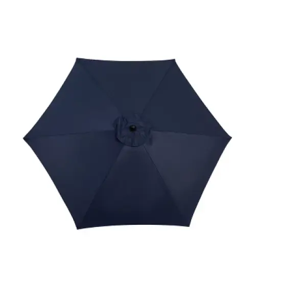 MOEPISY 9FT Outdoor Patio Umbrella Outdoor Table Umbrella with Push Button Tilt and Crank, Navy Blue image {1}