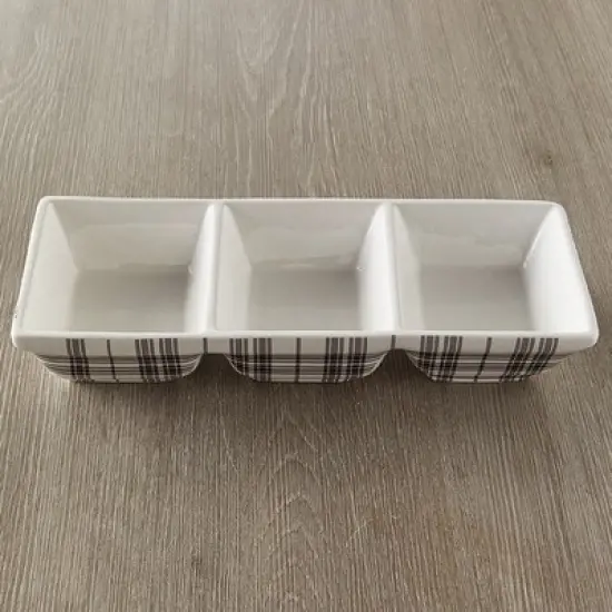 The Lakeside Collection Plaid Entertaining Collection - Condiment Tray image {1}
