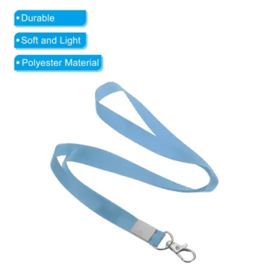 Unique Bargains Polyester Wear-resistant Lightweight ID Cards Neck Lanyards with Hooks image {2}