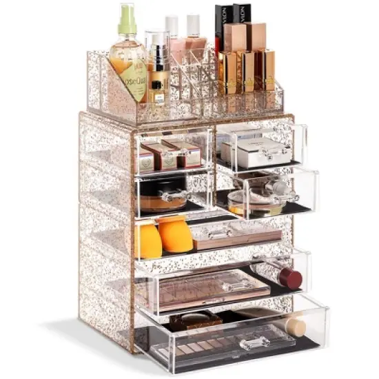 Sorbus Clear Cosmetic Makeup Organizer Case & Display - Spacious Design - Great for Dresser, Bathroom, Vanity & Countertop image {13}