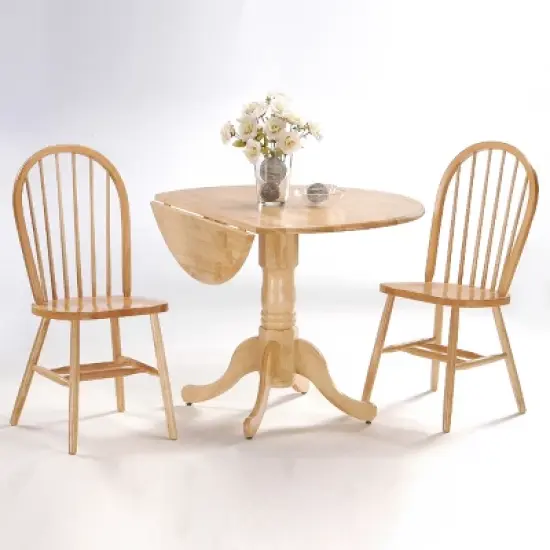42" Mason Round Dual Drop Leaf Dining Table - International Concepts image {9}