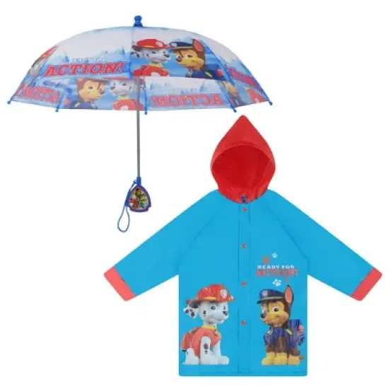 Paw Patrol Raincoat and Umbrella Set, Kids Ages 2-7 image {6}