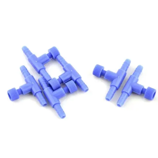 Unique Bargains Fish Tank Aquarium T Shaped Air Line Tubing Control Valve Connector 6 Pcs image {3}