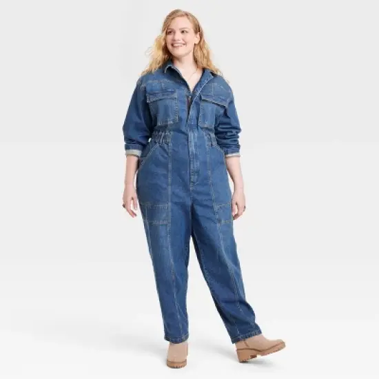 Women's Long Sleeve Denim Jumpsuit - Universal Thread&trade; image {4}