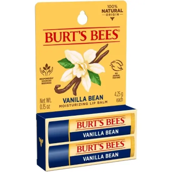 Burt's Bees Lip Balm - Vanilla Bean - 2pk/0.30oz image {13}