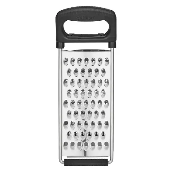 Cuisinart 2-in-1 Detachable Grater: Stainless Steel, Flat Cheese Grater, Dishwasher-Safe, Silver & Black, 2 Pieces image {1}