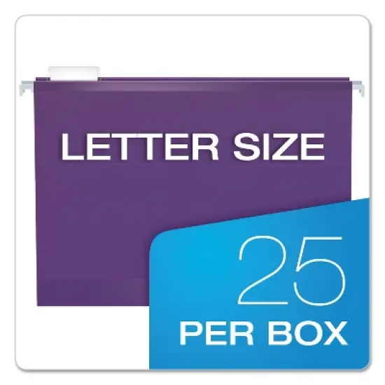 Pendaflex Reinforced Hanging Folders 1/5 Tab Letter Assorted 25/Box 415215ASST2 image {4}