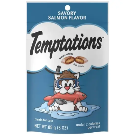 Temptations Savory Salmon Flavor Crunchy Cat Treats image {4}