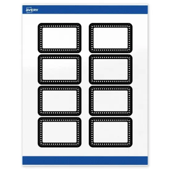 Avery 2" x 3" Labels, Black and White Polka Dots, 80 ct image {8}