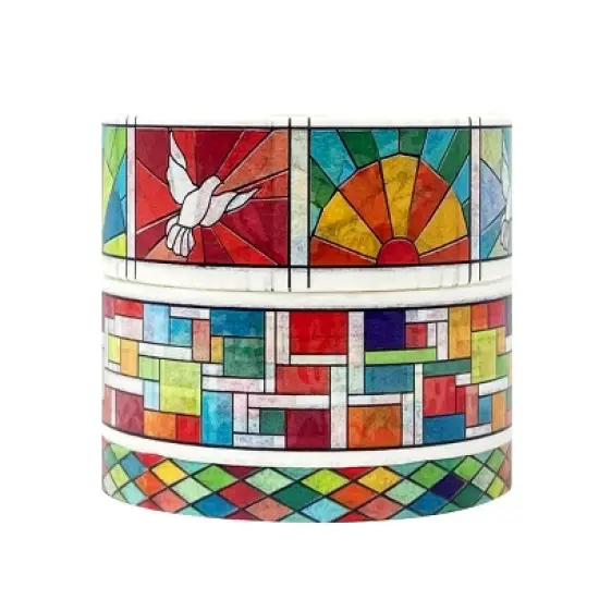 Wrapables Geometric Washi Masking Tape Set (3 Rolls) image {4}