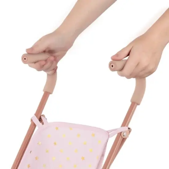 LullaBaby Doll Stroller Fold-Up Accessory - Gold Star Print image {3}
