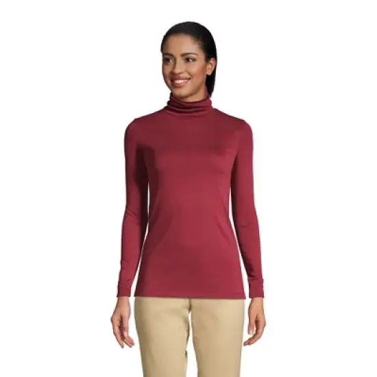 Lands' End Women's Supima Cotton Long Sleeve Turtleneck image {5}