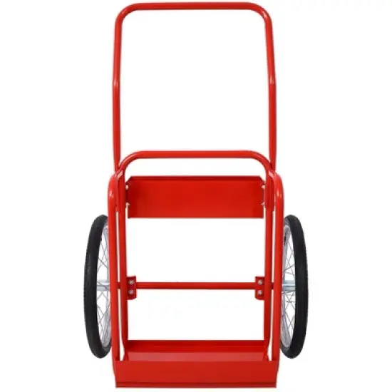 Double Cylinder Cart, Dual Oxygen Tank Cart Dolly with 2 Hinges, 2 20" Phneumaticr Wheels, Removable 220 Lbs Load Capacity Cart, Space Saving image {7}