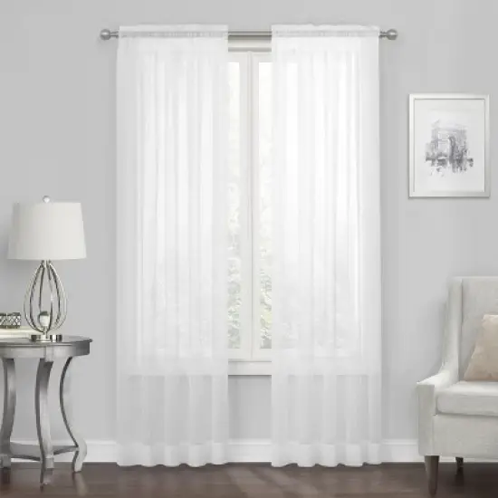 Kate Aurora Living 4-Pack High End Luxe Rod Pocket Sheer Voile Window Curtain Set image {1}