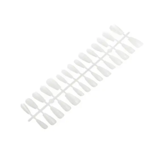 Unique Bargains Women's Full Coverage Fake Nails M Gray White 1 Pc image {5}