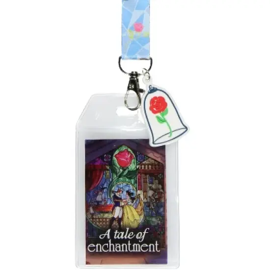 Disney Beauty and the Beast A Tale of Enchantment Lanyard with ID badge Holder image {1}