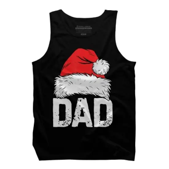 Men's Design By Humans Dad Santa Christmas By NekoShop Tank Top image {4}