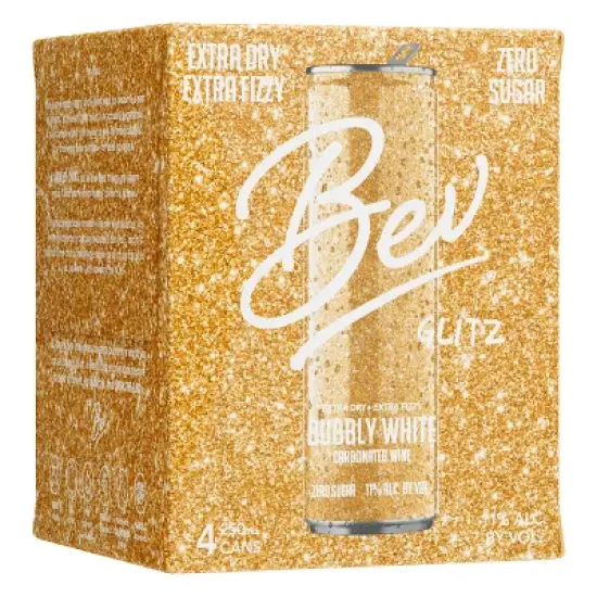 Bev Glitz White Wine Blend- 4pk/250ml Cans image {4}