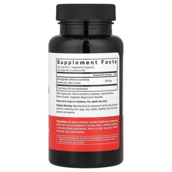 Force Factor Ashwagandha , 600 mg , 60 Vegetable Capsules image {1}