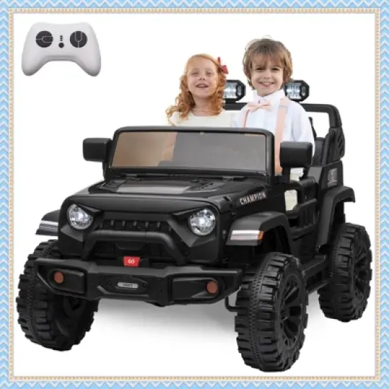 24V 2 Seater Ride on Toys for Kids, Ride on Truck with Remote Control, Bluetooth,2X200W Powerful Motors, Lights, Powered Wheels for Boys Girls image {8}