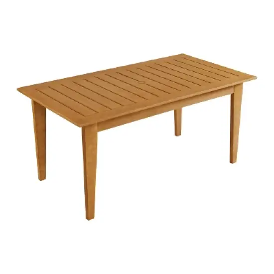 Alaterre Furniture Barton Eucalyptus Wood Rectangle Outdoor Dining Table image {3}