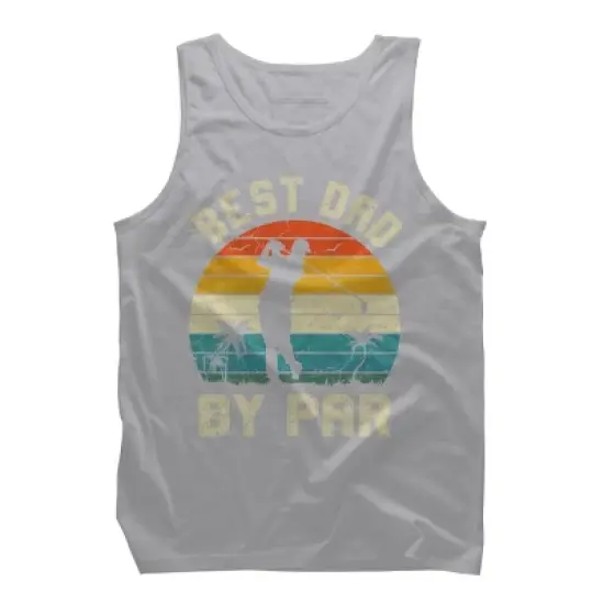 Men's Design By Humans Best Dad By Par Tropical Golf By Tank Top image {8}